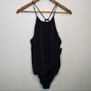 Saki Silver | Black Bodysuit‎
